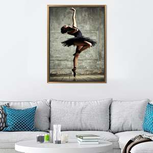 ผ้าใบพิมพ์ลาย: ภาพศิลปะสมัยใหม่สำหรับตกแต่งผนังห้องเด็กผู้หญิง ของขวัญสุดพิเศษสำหรับเธอ กรอบสีทอง - Product Image 1