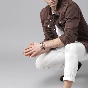 Vestes en jean pour hommes à manches longues, 100% coton, nouvelle arrivée, fabriquées en usine, logo personnalisé sur le devant, vente en gros, coupe-vent, respirantes - Product Image 4