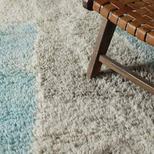 Tapis moderne marocain Beni Ourain fait à la main abstrait Kilim Design laine/soie épais lavable adolescent salon rectangulaire couloir ensemble - Product Image 3