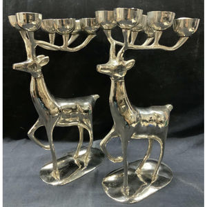 Stylish Design Reindeer Candle Holder <b>Candelabra</b> Made of Gold Metal Candle Holder Hot Selling Christmas Decorative Candle Holder - Product Image 6
