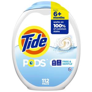 Para Tide PODS 112, detergente para ropa suave y sin conteo, jabón Pacs HE Compatible y Coldwater Clean - Product Image 3