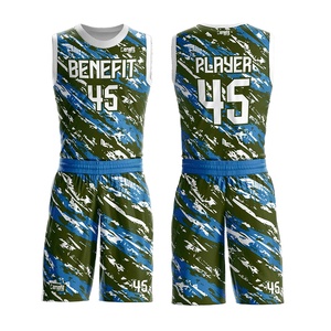 Tenues de basket-ball pour hommes imprimées par sublimation, vêtements de sport en polyester BSCI, uniformes de basket-ball de haute qualité, ensembles d'uniformes de basket-ball - Product Image 1
