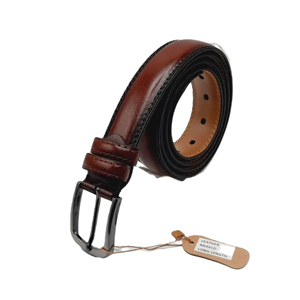 Ceinture en cuir véritable pour homme, classique, solide, trois tons, élégante, durable, réglable, décontractée, pour le bureau, les soirées, en alliage - Product Image 2