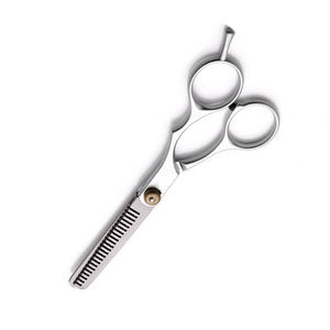 Ciseaux à effiler les cheveux à 28 dents avec repose-doigt couleur argent lame en acier inoxydable ciseaux à effiler pour salon de beauté - Product Image 3