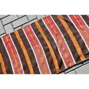 Tapis turc vintage moderne, marron, orange, patchwork, 21x77 pieds, style classique pour le salon, voiture, laine, viscose, latex - Product Image 5