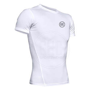 T-shirt de compression pour hommes, vêtements de gym, t-shirts de compression à col rond, nouveaux arrivages - Product Image 5