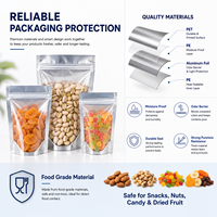 Sachet refermable transparent holographique personnalisé en Mylar thermoscellable avec fermeture éclair, idéal pour l'emballage alimentaire de gelée pour bébés (qualité alimentaire)