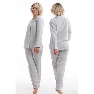 Pijama de muselina para mujer, pijama con cuello abotonado - Product Image 6