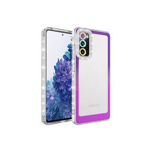 Étui de protection Netzy pour Galaxy S20 FE, design dégradé scintillant, housse en silicone violet-rose, compatible avec les modèles A53 A34 5G - Product Image 1