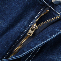 Yeni şık erkek düğme & fermuar kapatma Denim kot pantolon toptan düşük fiyat Premium kalite kot pantolon cepler ile erkek