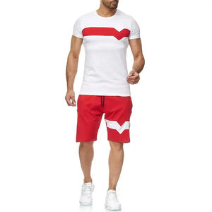 Conjunto de 2 Piezas de Verano para Hombre, Camiseta Ligera de Felpa y Pantalones Cortos, Atuendos Personalizables para Entrenamiento Informal, Tops Ecológicos - Product Image 5