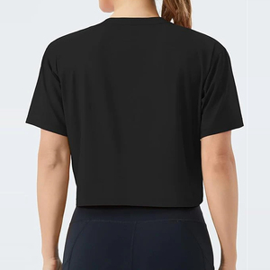 Nuevo estilo, diseño de logotipo personalizado, camisetas cortas para mujer/venta al por mayor, nuevas camisetas cortas de manga corta con estampado de moda para mujer - Product Image 2
