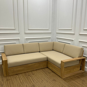 Juego de sofás modernos con cojín de madera de teca de alta calidad para muebles de interior o exterior - Product Image 1