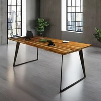 Escritorio Moderno para Oficina en Casa, Interior y Exterior, de Hierro y Madera, Diseño Minimalista, Muebles Comerciales, Marca LBN, Vietnam, con Descuento