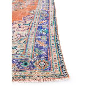 Alfombra de Lana Anudada a Mano de Gran Tamaño, Diseño de Medallón Rojo y Naranja, para Sala de Estar, Pasillo Rectangular, Modelo Pae-2678 - Product Image 4