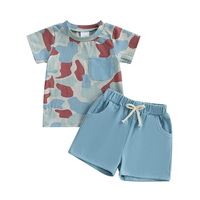 Ensemble de vêtements en coton tricoté de haute qualité, écologique, à séchage rapide, pour tout-petits garçons, style décontracté, personnalisable OEM/ODM, tendance actuelle