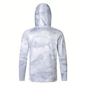 เสื้อฮู้ดสำหรับผู้ชายเสื้อฮู้ดตกปลาแบบมีฮู้ดสำหรับผู้ชายน้ำหนักเบาผลิตตามสั่ง - Product Image 2