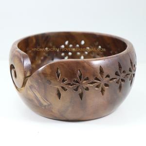 Dispensador de Hilo de Madera Artesanal Estilo Religioso, Tazón de Almacenamiento de Hilo Portátil de Madera de Sándalo, Hecho a Mano por Artesanos - Product Image 1