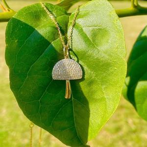 14k Arbre Lab Grown Diamant Pendentif Or Massif Dainty Lab Grown Diamant Collier De Mariage Femmes Collier Pour Anniversaire Bijoux - Product Image 4