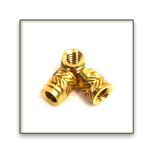 Écrou d'insertion rotatif en laiton sur mesure de haute qualité, filetage M3, nickelé, finition polie, logo OEM, fabricant grossiste Inde - Product Image 1