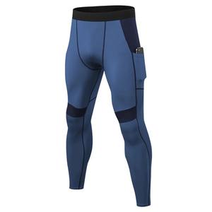 Pantalones de Compresión para Hombre, Mallas Elásticas hasta la Rodilla, Secado Rápido, Transpirables, de Spandex/Poliéster, Ropa Interior Deportiva, para Correr, Atlético - Product Image 1