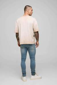 กางเกงยีนส์ทรงสลิมฟิตแฟชั่นปี 2025 กางเกงยีนส์ผู้ชายทรงสกินนี่แบบขาดๆ สไตล์ฮิปฮอป กางเกงสตรีทแวร์ ผลิตในปากีสถาน บริการ OEM - Product Image 6