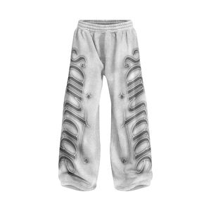 Pantalones Deportivos de Felpa de Algodón con Diseño Personalizado al por Mayor, Pantalones Acampanados Desgastados Personalizables - Product Image 4