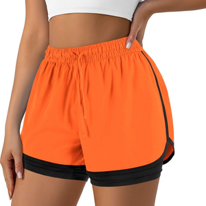 Shorts pour femmes acheter de haute qualité 100% Polyester respirant court pour femmes séchage rapide maille entraînement entraînement Gym Shorts OEM - Product Image 4