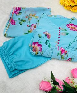 Bas de robe de travail à impression numérique en mousseline de soie de créateur avec dupatta aprty wear prix de gros vêtement ethnique prix de gros vêtements ethniques - Product Image 6