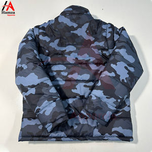 Men's Camouflage Puffer Jacket 300 GSM Polyester Fabric Full Zip <b>Detachable</b> <b>Sleeves</b> & Hood Puffer Jacket For Men From Pakistan - Product Image 1