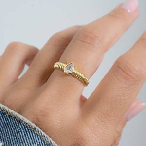 Anillos de Boda con Bisel de Última Moda, Plata de Ley 925, Circonita Cúbica Personalizada, Anillos de Alta Calidad para Mujer - Product Image 4
