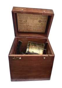 Sanayal bền Antique Brass Đồng hồ mặt trời la bàn với con trỏ cổ điển Navigation cụ cho cắm trại ngoài trời Đi Bộ Đường Dài da trường hợp - Product Image 2