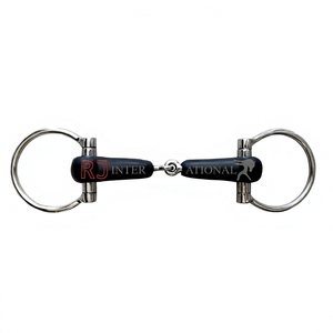 Bocado para Caballo de Acero Inoxidable con Montura Eggbutt y Boquilla de Goma, Equipo de Equitación de Calidad, Modelo RJI-HREB-1109 RIAZ JAMAL INTERNATIONAL - Product Image 4