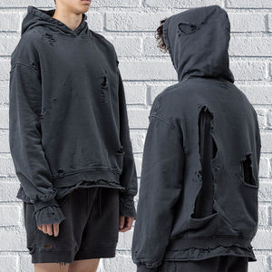 Sudaderas con capucha de algodón ligero para hombre del fabricante de fábrica Diseño básico de lavado ácido a bajo precio para el invierno - Product Image 2