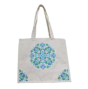 Bolsa de compras de algodón ecológica para mujer, gran logotipo personalizado, aplicación Universal, bolsa de lona para llevar comestibles - Product Image 1