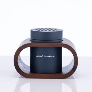 Brûleur d'encens Bakhoor gris moderne pour oud arabe avec design élégant pour parfum d'intérieur et décoration - Product Image 4