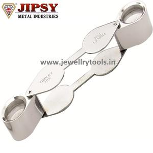Loupe de bijoutier JIPSY portable mini 12 mm, triple, 14x, en laiton, de haute qualité, pour la vérification des pierres précieuses - Product Image 6