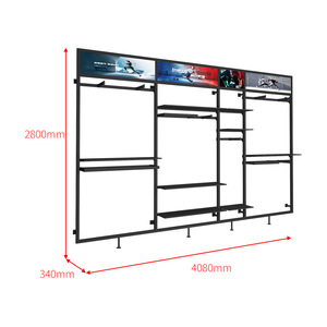 Giá Tốt Nhất Tùy Chỉnh Người Đàn Ông Giày Thể Thao Cửa Hàng Thiết Kế Nội Thất Cửa Hàng Bán Lẻ Kim Loại Thể Thao Tường Bằng Gỗ Cơ Sở Hiển Thị Giá Cho Thể Thao - Product Image 4