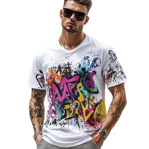 เสื้อยืดคอกลมระบายอากาศได้ดีแบบสตรีทแวร์ไซส์ใหญ่พิเศษพร้อมโลโก้ออกแบบได้ตามต้องการ - Product Image 6