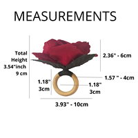 Anneau de serviette en velours rouge écologique colombien fait main avec support en bois pour décoration de table de mariage et d'hôtel, vente en gros Maison