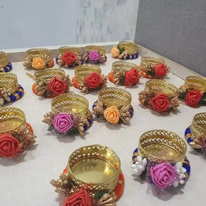 เชิงเทียนตกแต่ง, ที่วางแสงชา, ตกแต่งบันได, ไห, Diwali diyas, ตกแต่งงานแต่งงานอินเดีย, ตกแต่ง ganpati - Product Image 1