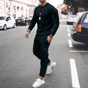 Fashion Sportswear Men's Custom Logo 2 Pc Zip Tracksuit Sweat Suit <b>Jogger</b> Suit Men Tracksuit Set - Product Image 6