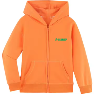 Sweat à capuche zippé 100 % coton, style streetwear, molleton épais/éponge française, respirant, séchage rapide, personnalisable - Product Image 2