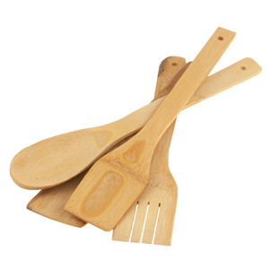 Juego de Accesorios de Cocina Ecológicos de Bambú AF15, Juego de Utensilios de Cocina de Acero Inoxidable que Incluye Cucharas y Espátulas, Aptos para Lavavajillas - Product Image 4