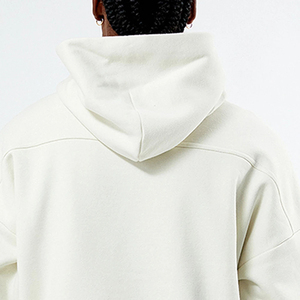 Budweiser <b>Men's</b> Hooded <b>Sweatshirt</b> Printed Logo Regular Fit <b>White</b> Fleece Casual Winter Eco-Friendly 100% Cotton - Product Image 5