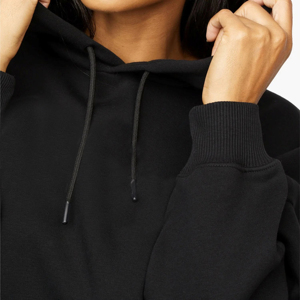 Sweat à capuche streetwear d'hiver personnalisé, en molleton tricoté de haute qualité, en coton, pour femmes coréennes, mignon, anti-rétrécissement, respirant - Product Image 2