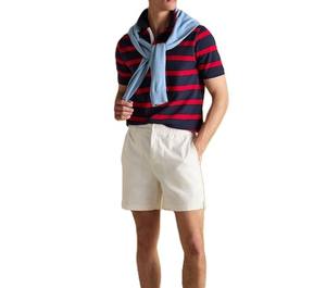 Polos de Venta caliente Polo de alta calidad adecuado Polo Casual a rayas Polo para hombres Turn Down Collar con 2 botones - Product Image 4