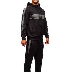 Survêtement Homme Personnalisé en Polyester/Coton Grande Taille avec Techniques d'Impression Strass Léger Respirant pour Entraînement Sportif Hivernal - Product Image 3