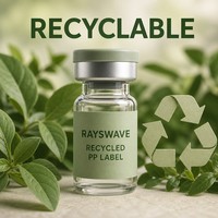 Etiqueta de Vial de PP Reciclado, Adhesivo Ecológico, Duradero e Impermeable para Envases Médicos de 3ml y 10ml