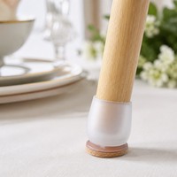 Patins en feutre de silicone anti-rayures pour pieds de chaise et inserts pour pieds de table pour événements